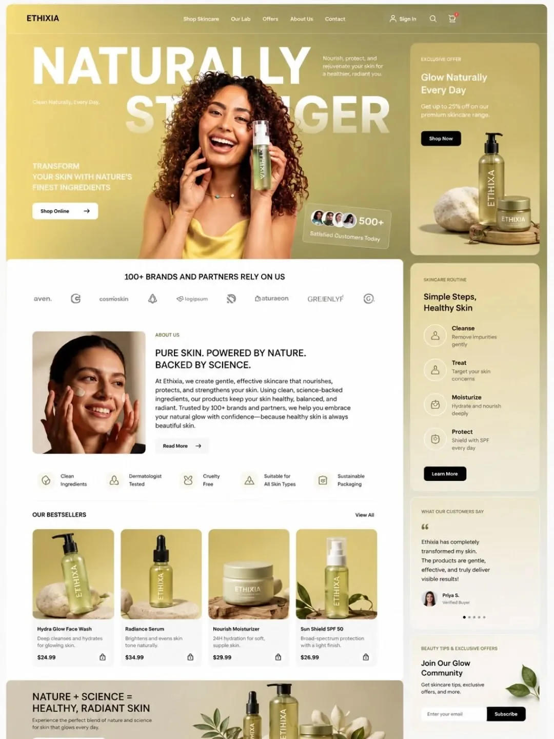 Landingpage-Referenz: Naturkosmetik-Onlineshop