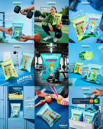 Übersicht einer Motivserie für Lebensmittel: Produktaufnahmen und Anwendungsszenen